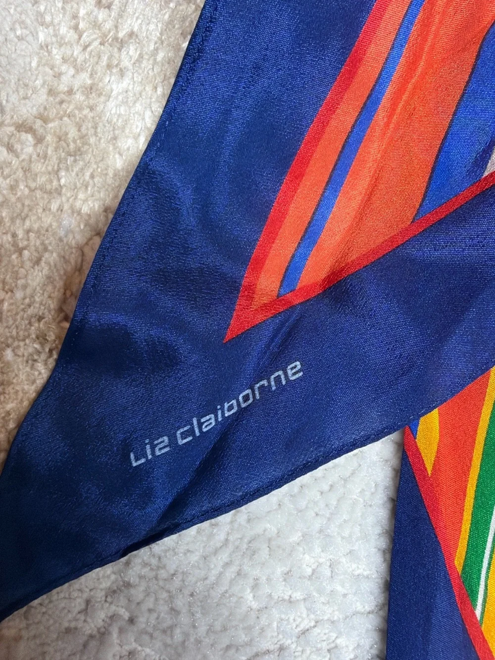 Vintage Liz Claiborne Multicolor Skinny Scarf